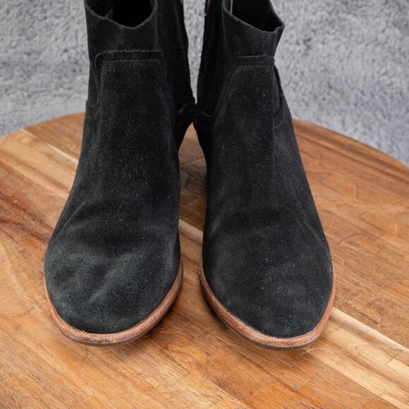 UGG Ankle Boots Womens Size 6 Black Leather Block Heel Zipper Casual 1108453 - Picture 3 of 7